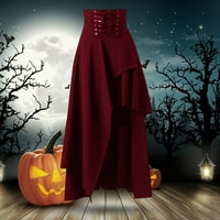Authormvch червена рокля стимпанк готически дрехи винтидж памук черни дантелени поли женски рокли есенни рокли