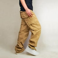 Гузом Мъжки товарни панталони- разтягане на открито ежедневно спокойно прилепване на работни панталони за мъже каки