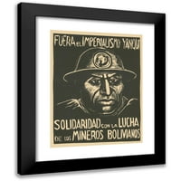 Rachael Romero Black Modern Farmed Museum Art Print, озаглавен - това беше ямки империализъм. Солидарност с борбата на боливийските миньори