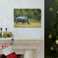 Rhino Hunting Rhino on Hunt Print Animal Wall Art Wildlife Canvas Prints Art Art Ready да виси безкрайно