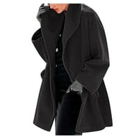 Puawkoer дамски зимно вълнено палто яке за окоп
