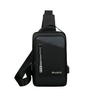 Раница за чанта за рамо през каишка с USB дупка рамо раница туристическа раница многофункционална чанта за гърди