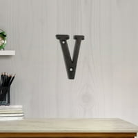 Yubnlvae виси номер креативни отливки къща желязо ковано букви метални декорации за сам железен домашен декор v
