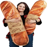 Mewaii 3D симулация на хляб плюшена възглавница, мека багачка възглавница за тяло, хляб с пълна играчка подарък за момичета момчета