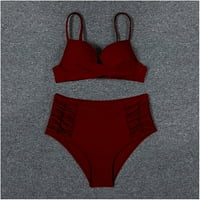 Joau Womens High Cut Thong Bikini Set Swimsuits Cami String Секси бански костюм