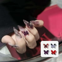 Жени корейско изкуство за нокти за нокти бижута ins style пеперуда нокти за нокти сърца декорации за нокти любов сърце нокти тренировки маникюр аксесоари j-