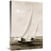 в. Blue Sails Art Print - Diane Romanello