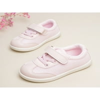 Tenmi Girl Flats Sport Sneakers Hook and Loop Небрежни обувки Мреша ходене обувки Момичета дишащ на открито розово 7c