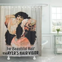 Хубаво за красива коса Използване на Ayer Vigor American School Decor Decor Bath Bath Bath Purtain