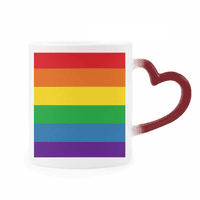 Rainbow Bisexuals LGBT топлинно чувствителна халба червен цвят смяна на каменни изделия чаша