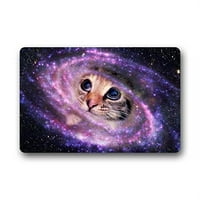 Winhome Galaxy Space Cat Dorormat Floor Mats Килими на открито на закрито портиер 23.6x