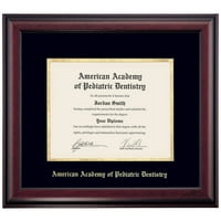 Дипломна рамка за Американската академия по педиатрична стоматология, 16 18 , черно златна постелка