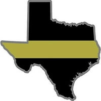 4 Тексас t Държава тънко златна линия Диспечер Диспечер 9- Стикер за отразяващ стикер