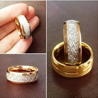 Maytalsoy Fashion от неръждаема стомана Пръстен преносими бижута Деликатни пръстени Обличане на аксесоар за сватбено годежно парти сребро размер 6
