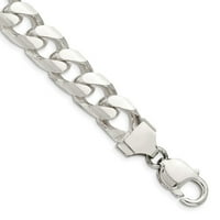 Auriga Sterling Silver Domed Side Curb Chain Breacle за жени