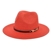 drpgunly шапки за жени, голяма кратка слама шапка panama jazz шапка федера дами плаж пътешествие слънце шапка рибарска шапка, дамски модни слънчеви шапки за жени кофа шапка жени дрехи червено