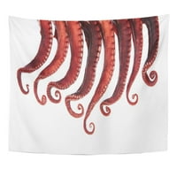 Красиви червени калмари пипала октопод бял блистер стена изкуство висящ гоблен декор за дома за дневна спалня общежитие