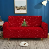 Goory xmas диван капак не приплъзване на мебели протектор гъвкавост седалка мек коледен стол Slipcover Stretch Home Lightweight Elk Printed Comfort Snowflake Style Style-E Seat