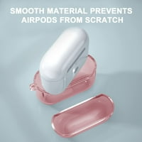 Съвместим AirPods 3 -то поколение покритие на калъфа ясен, ударен калъф Airpod с ключодържател за жени мъже момичета мек TPU защитен кожен капак за Airpods Case Gen - Clear Pink
