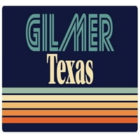 Gilmer Texas Vinyl Decal Sticker Retro дизайн