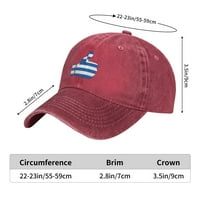 Douzhe регулируема измита памучна бейзболна шапка - Гърция Национален ръчен флаг отпечатъци Vintage Dad Hat Unise Sports Caps