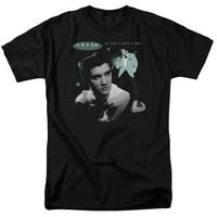 Елвис Пресли - портрет на Teal - риза с къс ръкав - X -Large