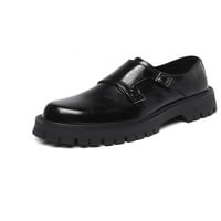 Harsuny Мъжки рокли обувки ежедневни обувки Oxford Business Work Shoes Black-Platform 6