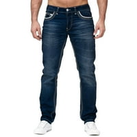 Wozhidaoke дънки за мъже Мъжки пролет лято ежедневни бодибилдинг джобен деним спортни панталони Панталони Мъжки суиптъри