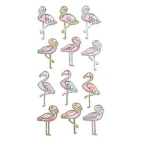Тропични фламинго фолио занаятчийски стикери, 12 части
