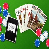 North Dakota, Barnyard Scene, Lantern Press, Premium Playing Cards, Card Deck With Jokers, USA Made