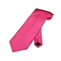Vesuvio Napoli Teamtie горещо розово фуксия хоризонтална ивица дизайн мъжки вратовръзка на шията