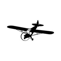 Flying Piper J Cub Sticker Decal Die Cut - самозалепващо винил - устойчив на атмосферни влияния - направен в САЩ - много цветни и размери - леки самолети