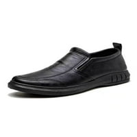 Daeful мъжки рокли обувки бизнес кожени обувки шофиране плоски мъже комфорт леки хляба с монети черни 8.5