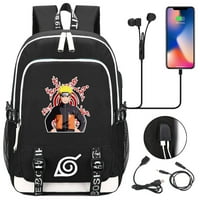 Bzdaisy Naruto Backpack с USB зареждане и защита на лаптоп-многостранни джобове с голям капацитет за деца за деца тийнейджър