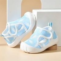 Момиче от малко дете лято момчета плоско дъно nonlio kifo open toe slip дишащи меки обувки сини размер 19