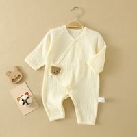 Sngxgn footie pajamas мека модална бебешка спално облекло качулка топло палто Външно облекло Зимно момиченце ромпер, бежово, размер 59