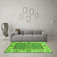 Ahgly Company Indoor Round Oriental Green Традиционни килими, 4 'кръг