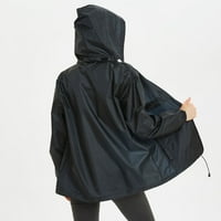 njshnmn жени дъждовно яке вятърни дъждовни палта за жени леко дъждовно яке, l, черно