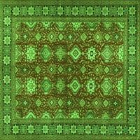 Ahgly Company Indoor Round Персийски зелени традиционни килими, 8 'кръг