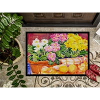 Carolines Treasures 6061Jmat Flower - Primroses Door Mat, Indoor Rug или Outdoor Welcome Mat Doomat, 36 L 24 W