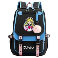 Bzdaisy двоен джоб 15 '' раница за лаптоп, тема на Sailor Moon, идеална за деца