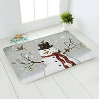 Отпечатан вход вход за килим за снежен човек Дядо Коледа Коледна врата Декоративен килим Подо