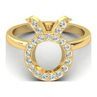 10kt14kt 18kt твърд розов златен пръстен на Телец, ръчно изработен зодиакален знак тънък златен пръстен, персонализиран естествен диамантен пръстен, подарък за нея