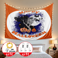 Хелоуин декоративен гоблен, гоблен за котел, за естетическа луна на спалнята и звезди стена на тапастерия, висяща тъмна готическа стена гоблен ,,110