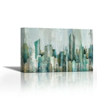 Skyline - Съвременна изящна изкуство Giclee on Canvas Gallery Wrap - Wall Décor - Art Rainting - Готов за окачване