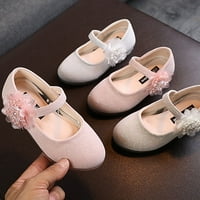 Деца кожа единични обувки момиче малки кожени обувки Princess Shoes Малки танцови обувки с високи токчета размер 26