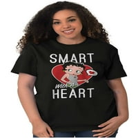 Betty Boop Smart With A Heart Cartoon Женска графична тениска Tees Brisco Brands S