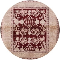 Ahgly Company на закрито кръг от средата на века модерен пастел оранжев ориенталски килими, 7 'кръг
