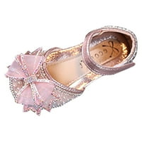 Bowknot Performance Dance Shoes for Girls Childrens Shoes Pearl Rhinestones Shining Kids Princess Shoes