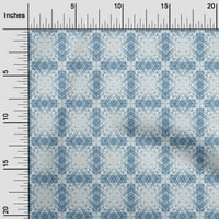 OneOone Cotton Poplin Blue Fabric Asian-Tie & Dye- текстурна тъкан за шиене на отпечатана занаятчийска тъкан край двора широк